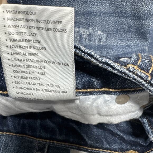 KanCan Women's Distressed Mid Rise Skinny Jeans Size 26 Denim Raw Hem Destroyed - Picture 7 of 15